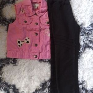 Vest and pants Little girl clothes 4T